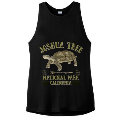 JOSHUA TREE NATIONAL PARK California Desert Turtle Tortoise Ladies PosiCharge Tri-Blend Wicking Tank