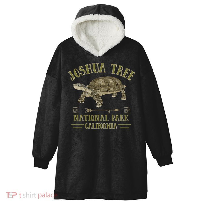 JOSHUA TREE NATIONAL PARK California Desert Turtle Tortoise Hooded Wearable Blanket
