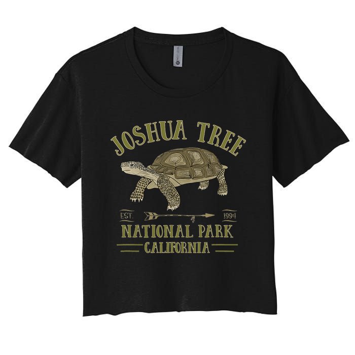 JOSHUA TREE NATIONAL PARK California Desert Turtle Tortoise Women's Crop Top Tee