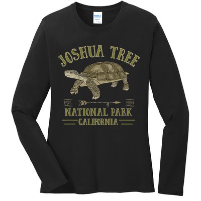 JOSHUA TREE NATIONAL PARK California Desert Turtle Tortoise Ladies Long Sleeve Shirt
