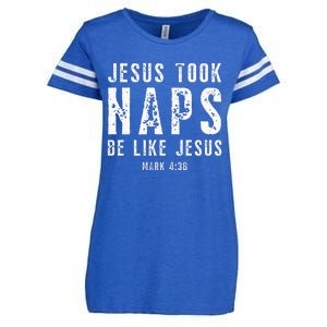 Jesus Took Naps Be Like Jesus Mark 438 Christian Quotes Enza Ladies Jersey Football T-Shirt