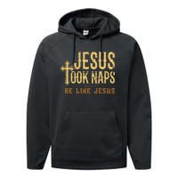 Jesus Took Naps Mark 438 Christian Vintage Faith Performance Fleece Hoodie