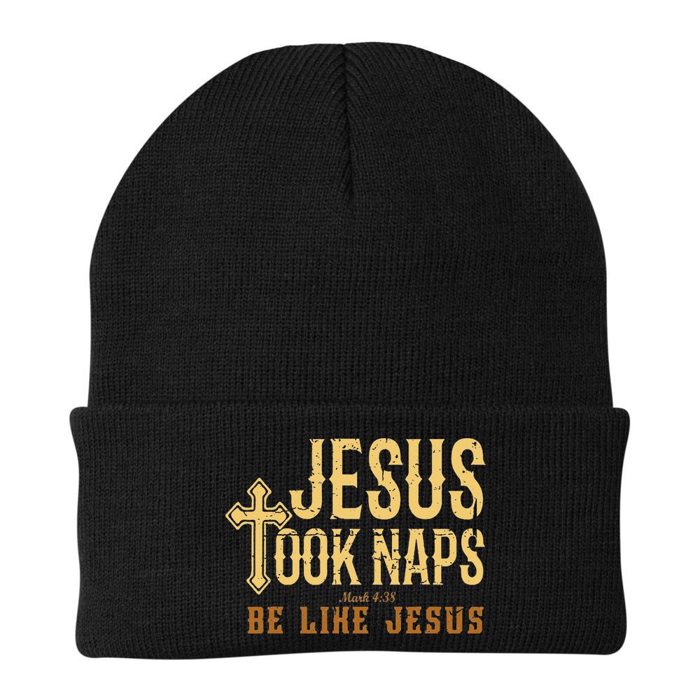Jesus Took Naps Mark 438 Christian Vintage Faith Beanie