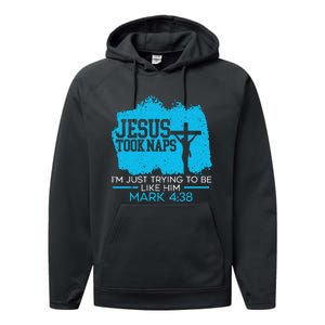 Jesus Took Naps Religious Pastor Bible Scripture Christian Performance Fleece Hoodie