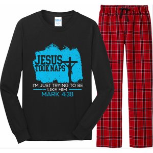 Jesus Took Naps Religious Pastor Bible Scripture Christian Long Sleeve Pajama Set