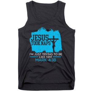 Jesus Took Naps Religious Pastor Bible Scripture Christian Tank Top