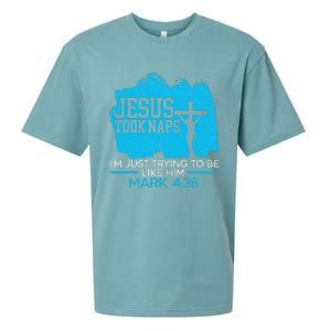 Jesus Took Naps Religious Pastor Bible Scripture Christian Sueded Cloud Jersey T-Shirt