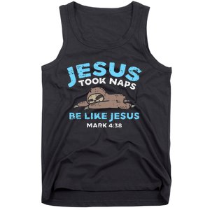 Jesus Took Naps Sloth Bible Verse God Christian Tank Top