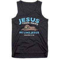 Jesus Took Naps Sloth Bible Verse God Christian Tank Top