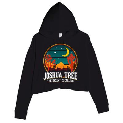 Joshua Tree National Park Us Vintage Crop Fleece Hoodie