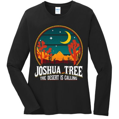 Joshua Tree National Park Us Vintage Ladies Long Sleeve Shirt