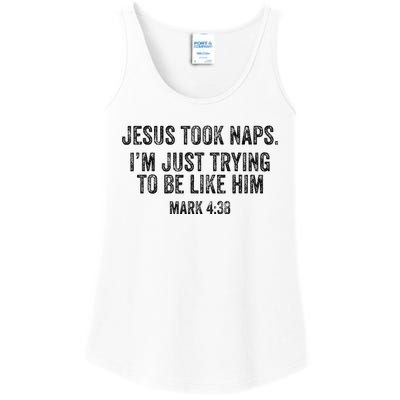 Jesus Took Naps Mark 438 Christian Funny Faith Ladies Essential Tank