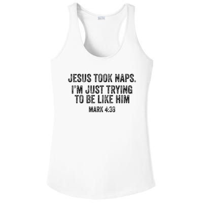 Jesus Took Naps Mark 438 Christian Funny Faith Ladies PosiCharge Competitor Racerback Tank