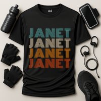JANET Thing Name Gift Vintage Retro Performance Shirt