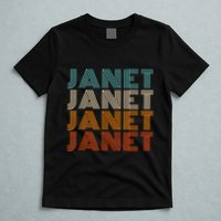 JANET Thing Name Gift Vintage Retro T-Shirt