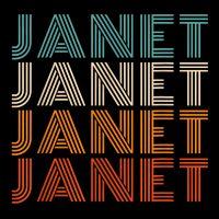 JANET Thing Name Gift Vintage Retro T-Shirt