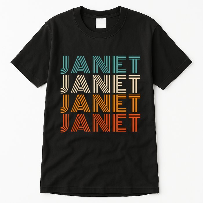 JANET Thing Name Gift Vintage Retro Tall T-Shirt
