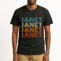 JANET Thing Name Gift Vintage Retro Tall T-Shirt
