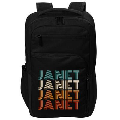 JANET Thing Name Gift Vintage Retro Impact Tech Backpack