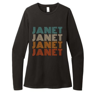 JANET Thing Name Gift Vintage Retro Womens CVC Long Sleeve Shirt