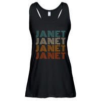 JANET Thing Name Gift Vintage Retro Ladies Essential Flowy Tank