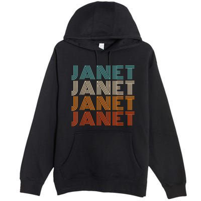 JANET Thing Name Gift Vintage Retro Premium Pullover Hoodie