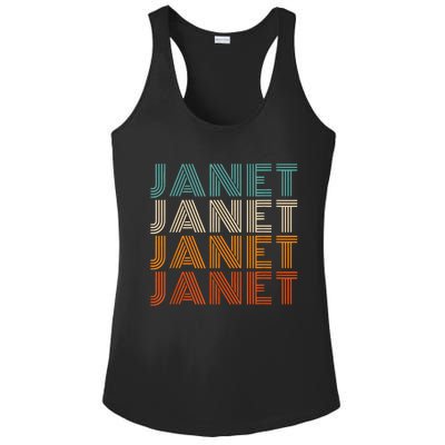 JANET Thing Name Gift Vintage Retro Ladies PosiCharge Competitor Racerback Tank