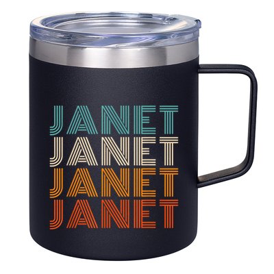 JANET Thing Name Gift Vintage Retro 12oz Stainless Steel Coffee Mug