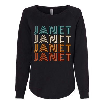 JANET Thing Name Gift Vintage Retro Womens California Wash Sweatshirt