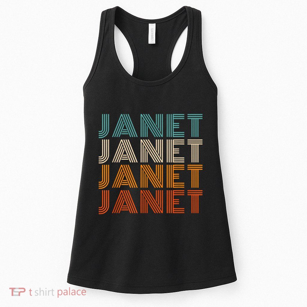 JANET Thing Name Gift Vintage Retro Womens Tank Top
