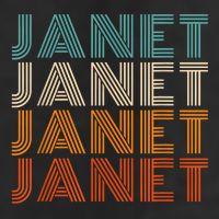 JANET Thing Name Gift Vintage Retro Golf Towel