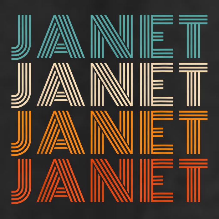 JANET Thing Name Gift Vintage Retro Golf Towel
