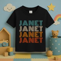 JANET Thing Name Gift Vintage Retro Toddler T-Shirt