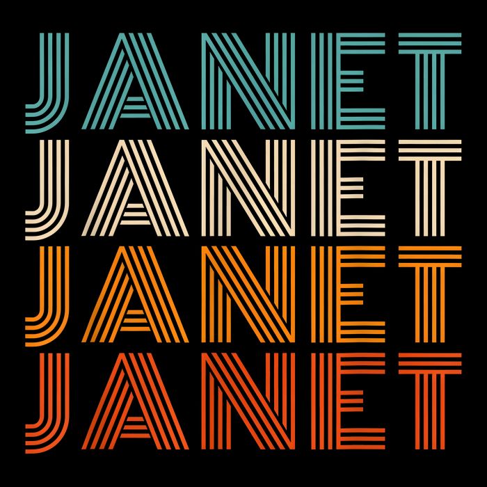 JANET Thing Name Gift Vintage Retro Toddler T-Shirt