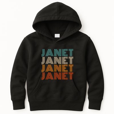 JANET Thing Name Gift Vintage Retro Kids Hoodie