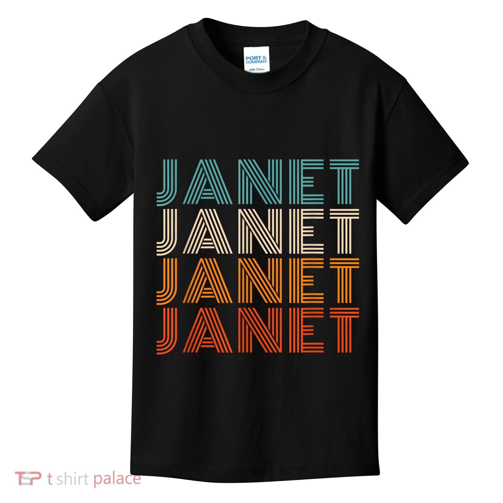 JANET Thing Name Gift Vintage Retro Kids T-Shirt