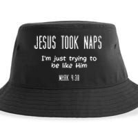 Jesus Took Naps Mark 438 Funny Saying Christian Sustainable Bucket Hat