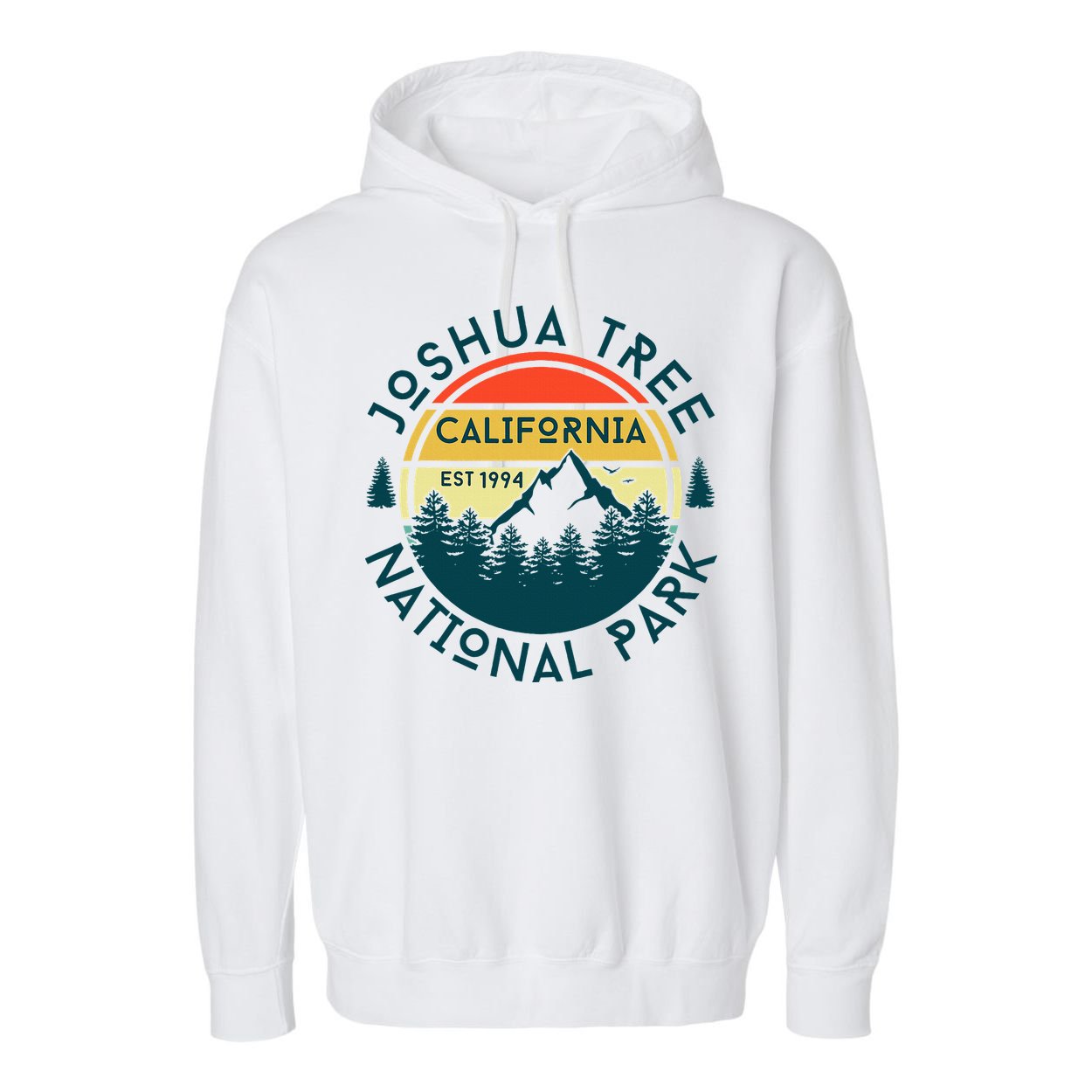 Joshua Tree National Park California Hiking Nature Outdoors Garment-Dyed Fleece Hoodie