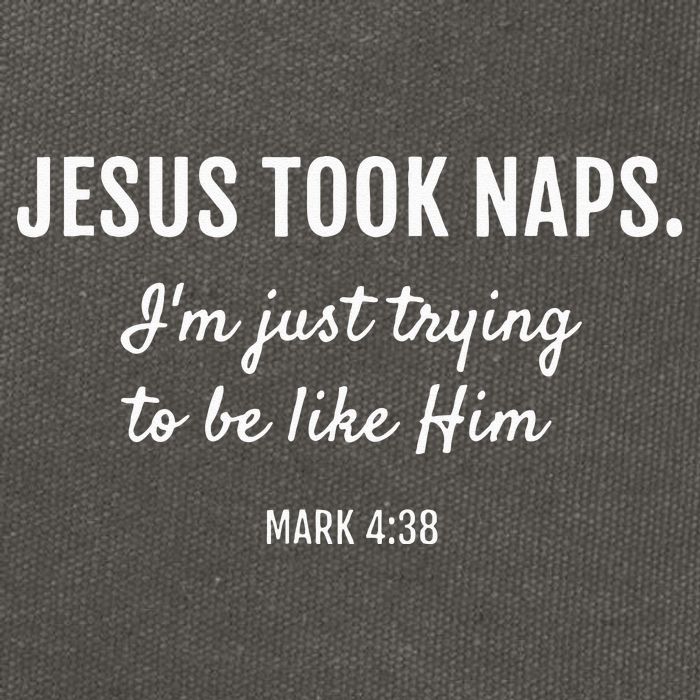 Jesus Took Naps I'm Just Trying Mark 4 38 Funny Faith Cotton Canvas Backpack