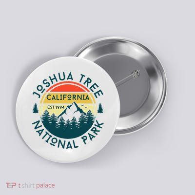 Joshua Tree National Park California Hiking Nature Outdoors Button
