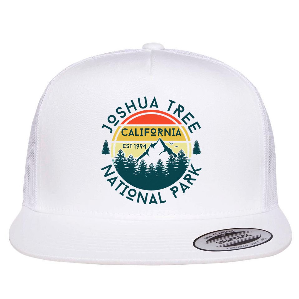 Joshua Tree National Park California Hiking Nature Outdoors Flat Bill Trucker Hat