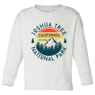 Joshua Tree National Park California Hiking Nature Outdoors Toddler Long Sleeve Shirt