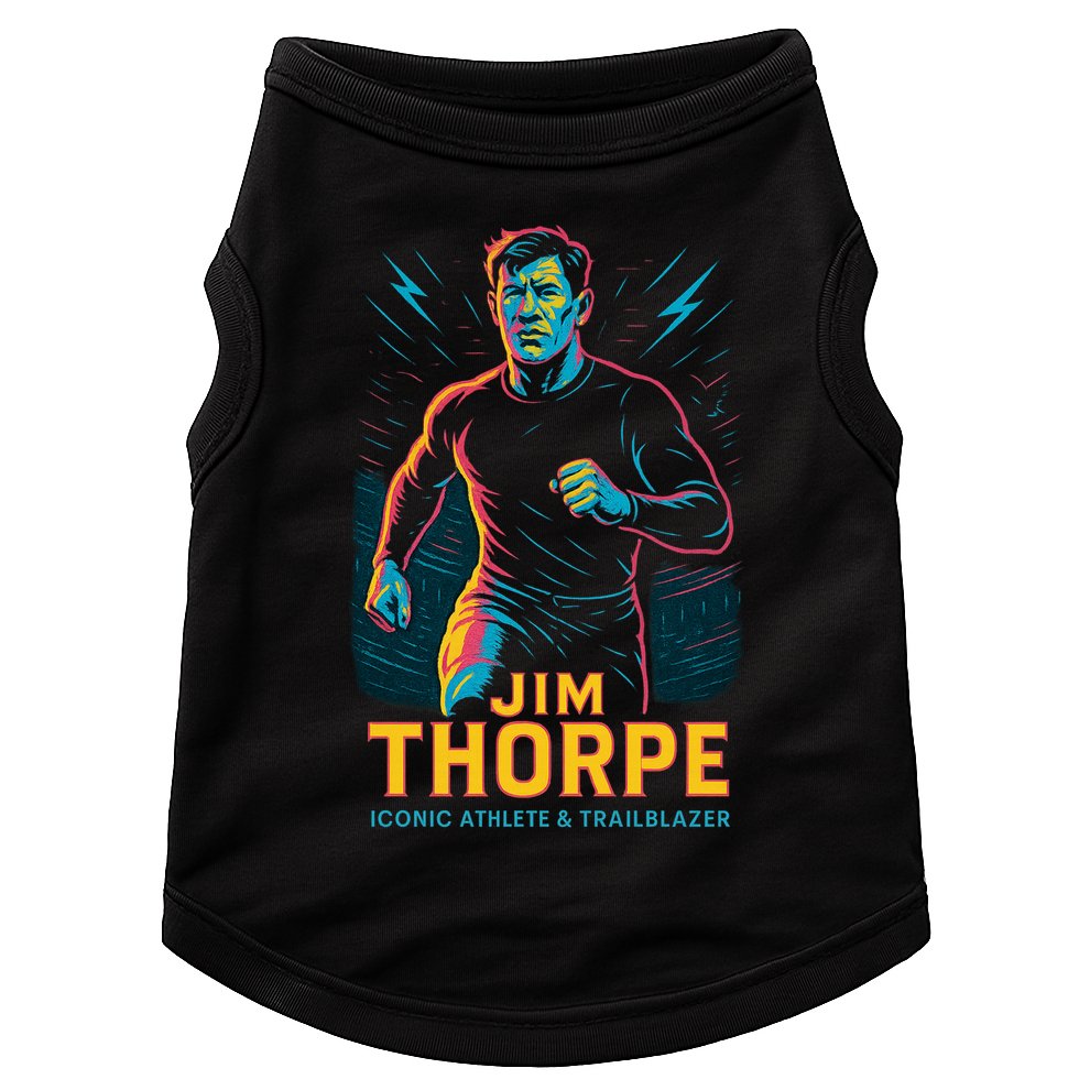 Jim Thorpe Neon Iconic Athlete Doggie Tank