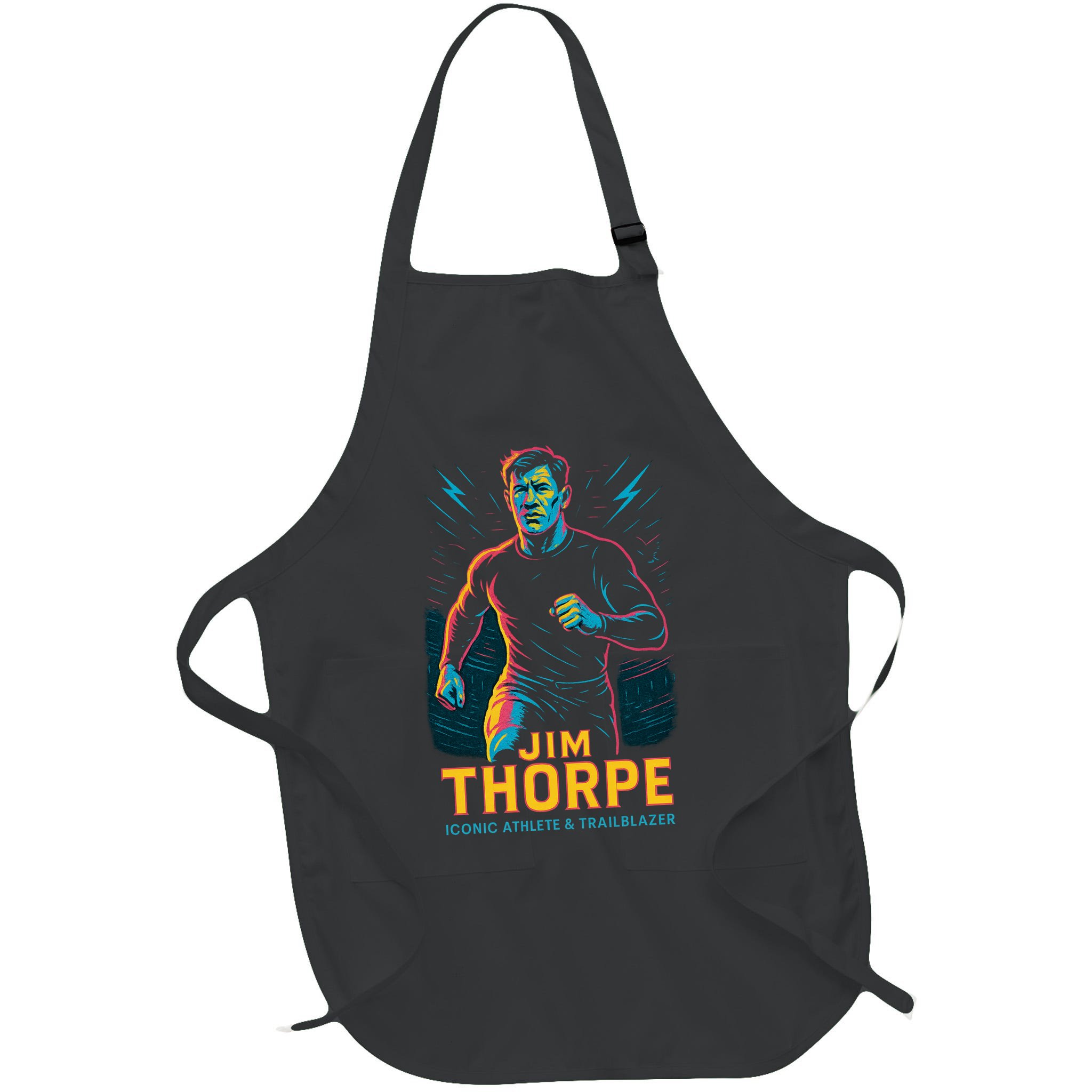 Jim Thorpe Neon Iconic Athlete Apron