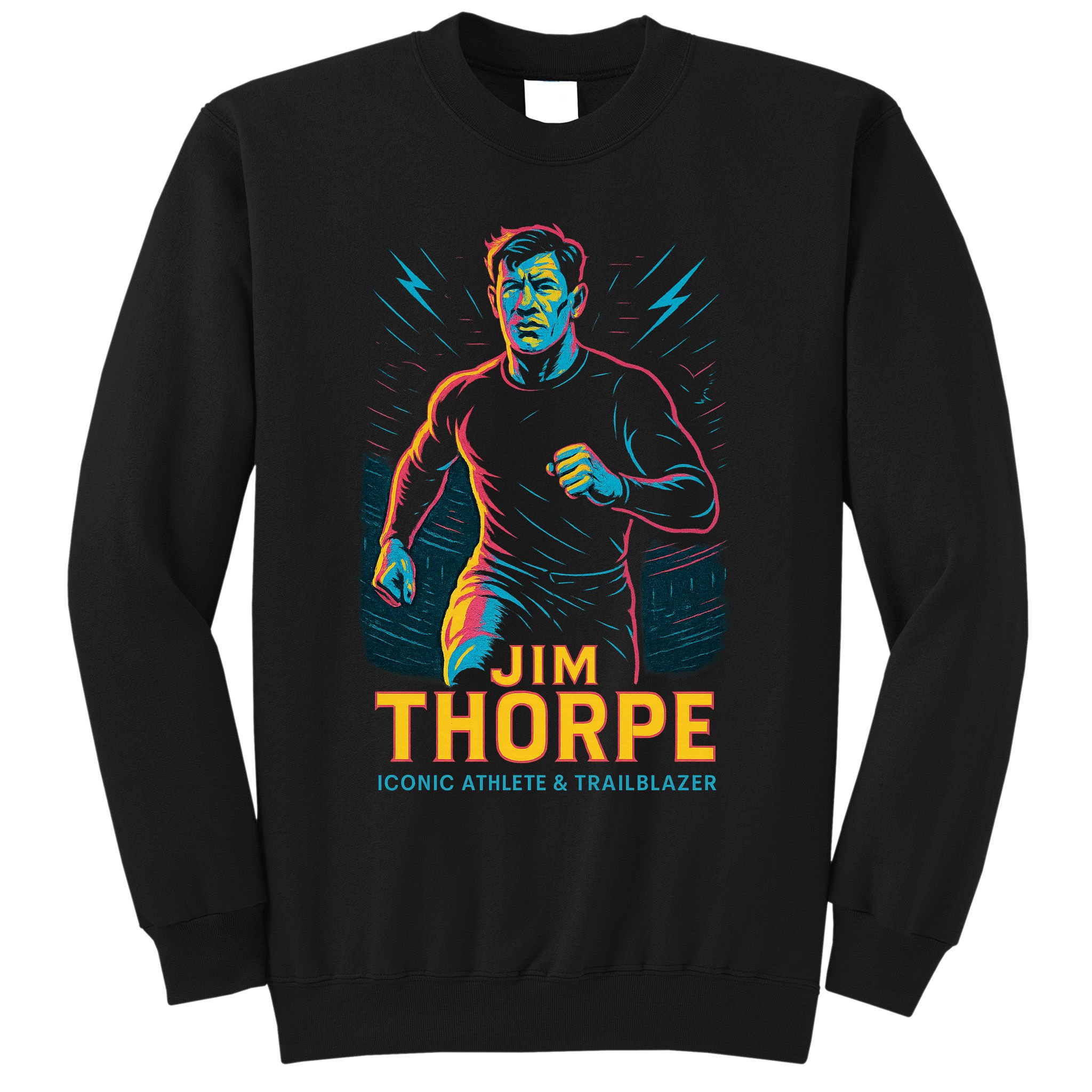 Jim Thorpe Neon Iconic Athlete Sweatshirt