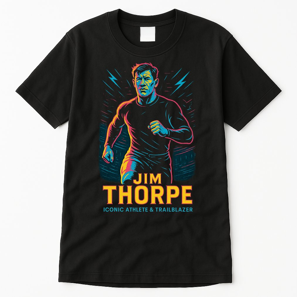 Jim Thorpe Neon Iconic Athlete Tall T-Shirt