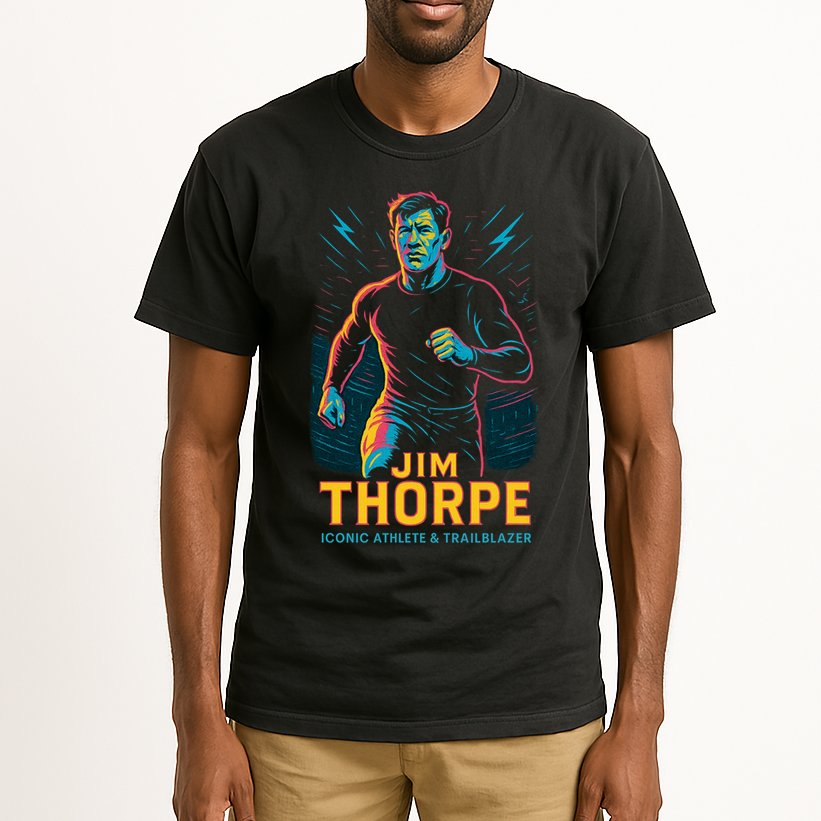 Jim Thorpe Neon Iconic Athlete Tall T-Shirt