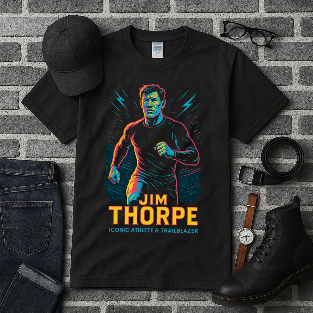 Jim Thorpe Neon Iconic Athlete Tall T-Shirt