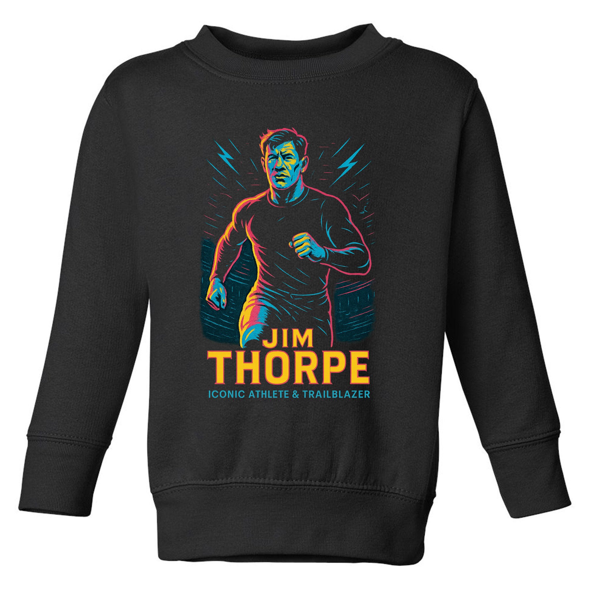 Jim Thorpe Neon Iconic Athlete Toddler Sweatshirt