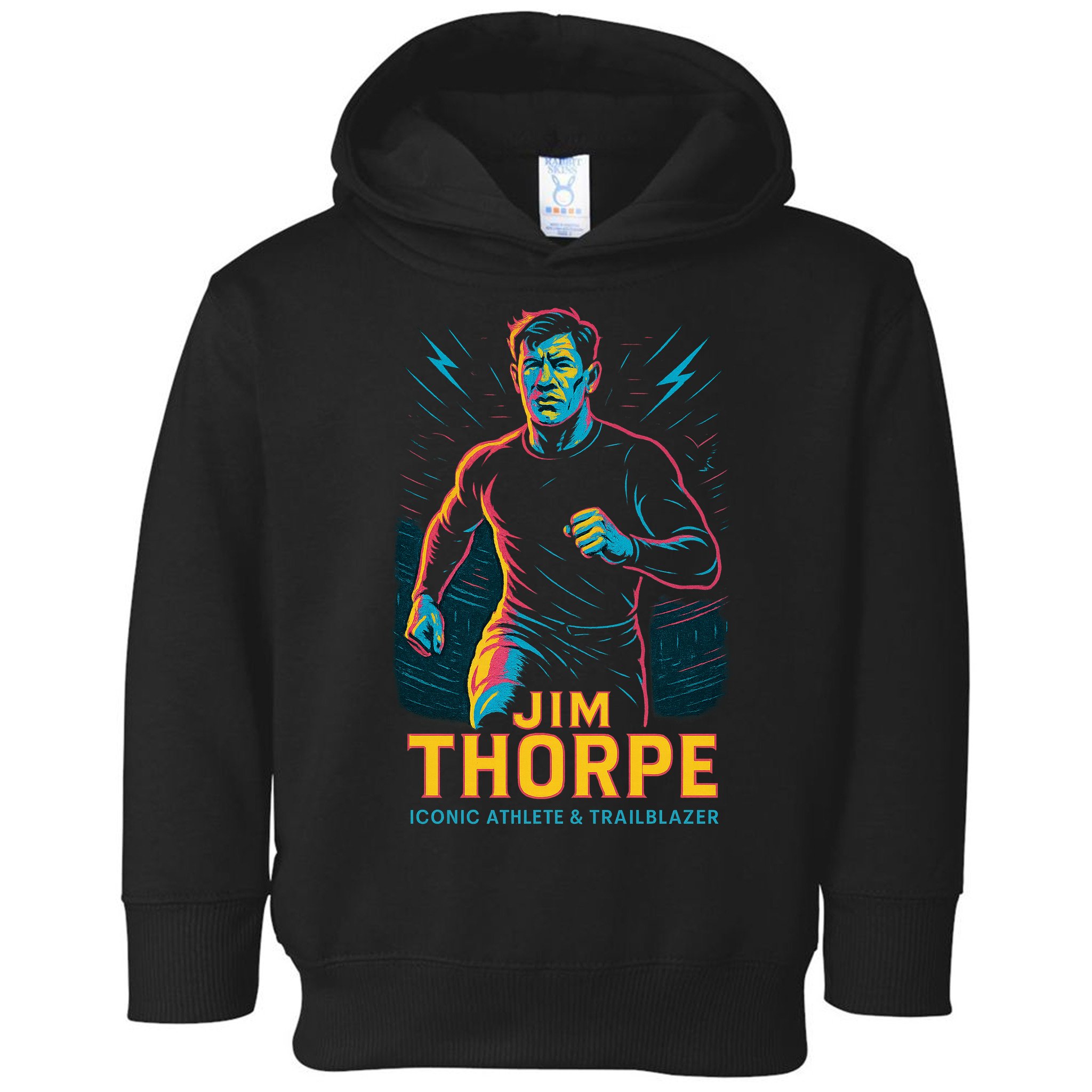 Jim Thorpe Neon Iconic Athlete Toddler Hoodie